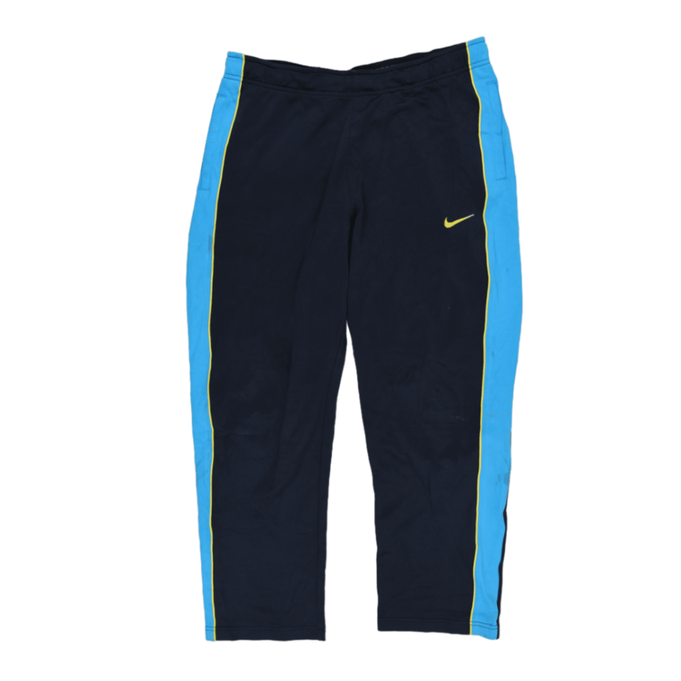 Nike Dri-FIT Vintage Navy Blue Track Bottoms Men Size Medium 42 Inseam Polyester
