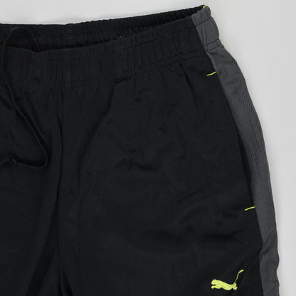 PUMA Black Grey Track Pants Men's Medium Polyester 78cm Inseam