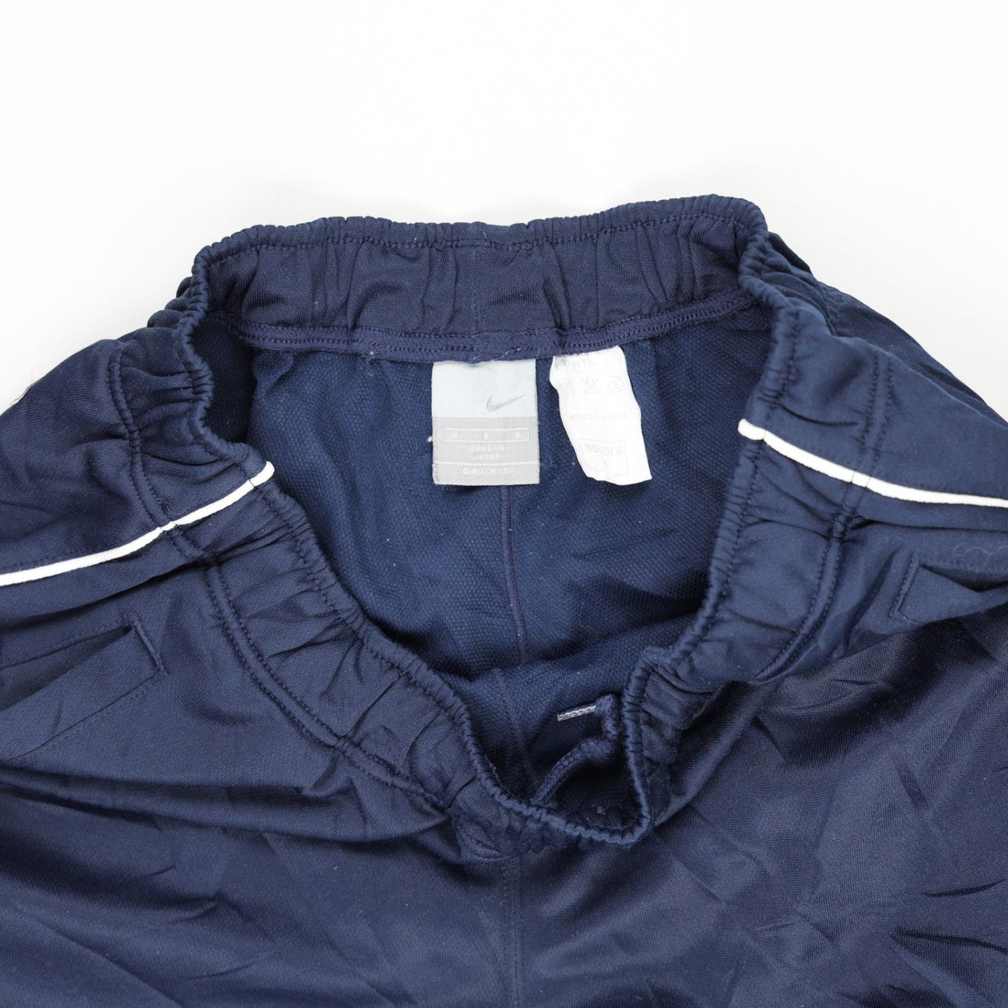 Nike Track Trousers Navy Blue Medium Polyester Men's 77 cm Inseam 39 cm Waist