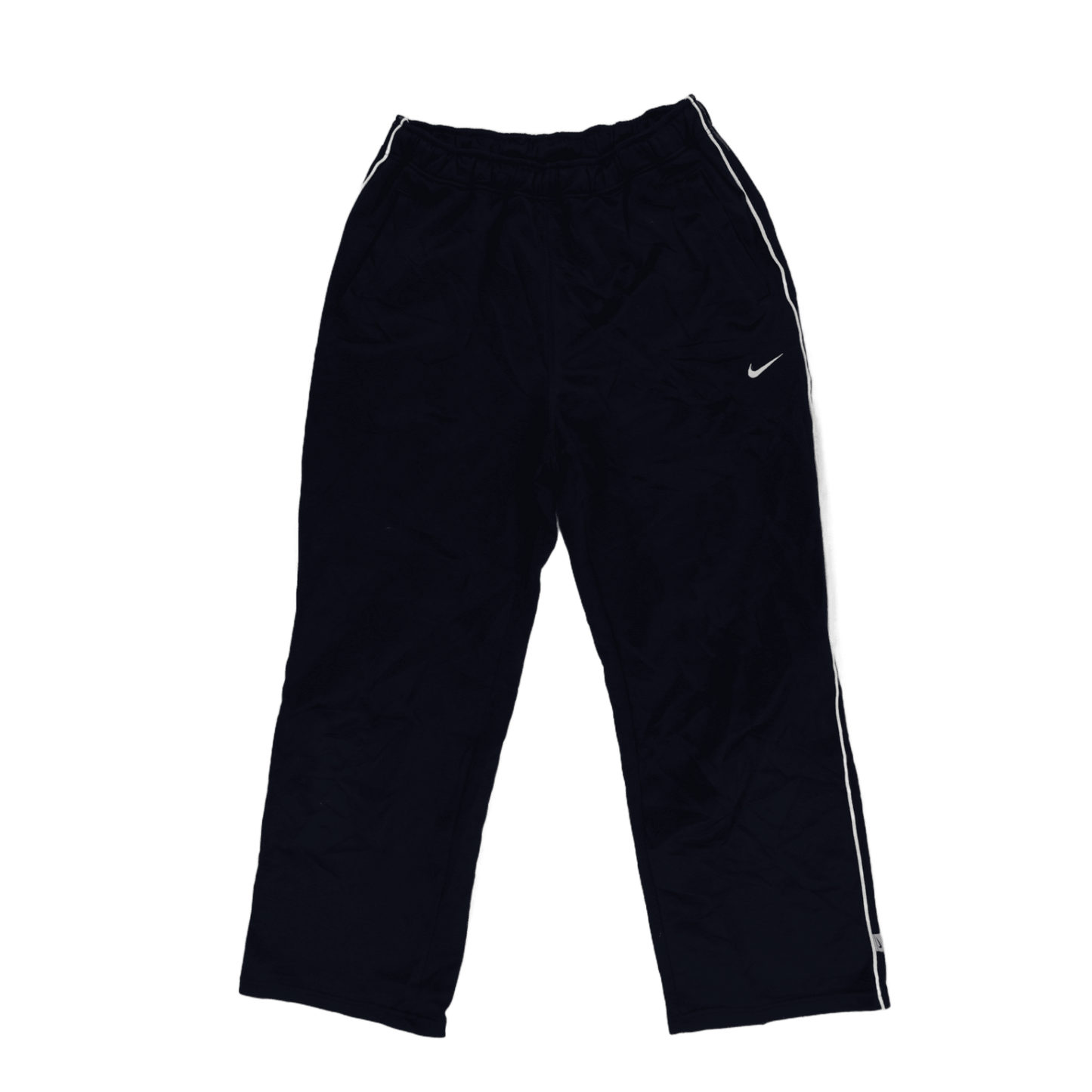 Nike Track Trousers Navy Blue Medium Polyester Men's 77 cm Inseam 39 cm Waist