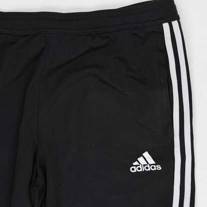 Adidas Black Track Pants Men's Medium Polyester Blend 76 cm Inseam 40 cm Waist Slim Fit