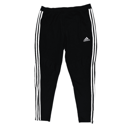 Adidas Black Track Pants Men's Medium Polyester Blend 76 cm Inseam 40 cm Waist Slim Fit