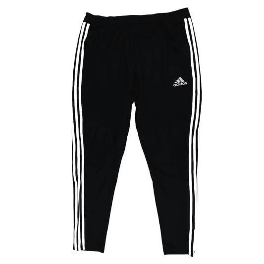 Adidas Black Track Pants Men's Medium Polyester Blend 76 cm Inseam 40 cm Waist Slim Fit