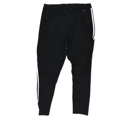 Adidas Black Track Pants Men's Medium Polyester Blend 76 cm Inseam 40 cm Waist Slim Fit