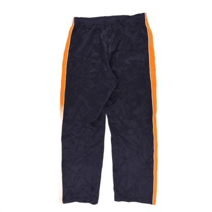 PUMA Navy Orange Track Pants Medium Polyester Vintage Mens Trousers 79 cm Inseam 40 cm Waist