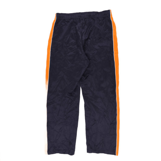 PUMA Navy Orange Track Pants Medium Polyester Vintage Mens Trousers 79 cm Inseam 40 cm Waist