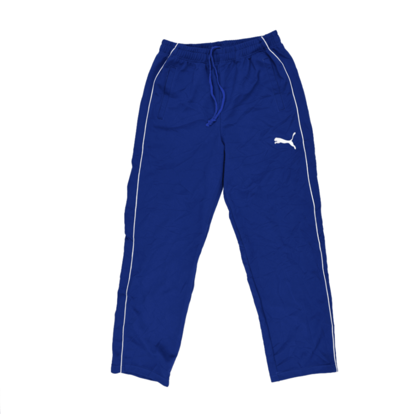 PUMA Men's Track Pants Cobalt Blue Size Medium Polyester 76 cm Inseam