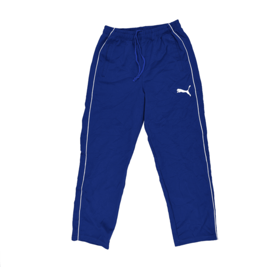 PUMA Men's Track Pants Cobalt Blue Size Medium Polyester 76 cm Inseam
