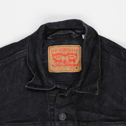 Levi's Black Denim Jacket Small Cotton Vintage Men's Clothing