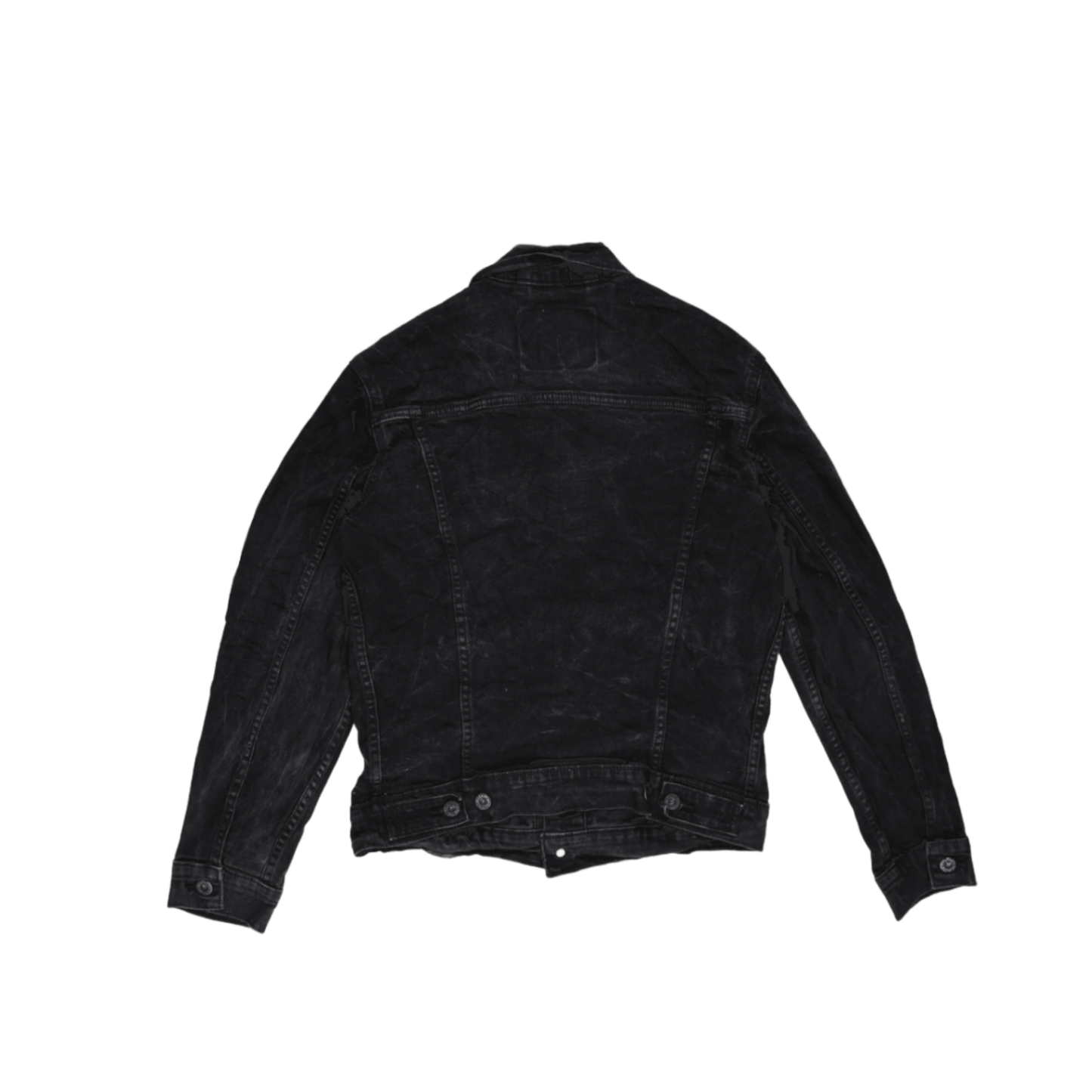 Levi's Black Denim Jacket Small Cotton Vintage Men's Clothing
