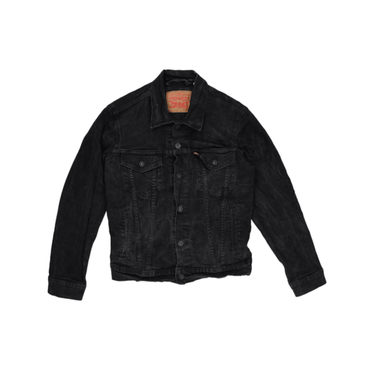 Levi's Black Denim Jacket Small Cotton Vintage Men's Clothing
