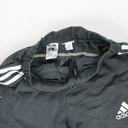 adidas Black Three Stripe Track Pants Men's Medium 76 cm Inseam 80 cm Waist Polyester