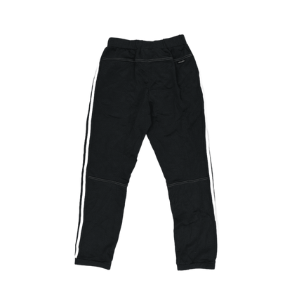 adidas Black Three Stripe Track Pants Men's Medium 76 cm Inseam 80 cm Waist Polyester