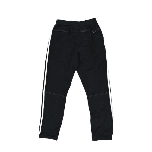 adidas Black Three Stripe Track Pants Men's Medium 76 cm Inseam 80 cm Waist Polyester