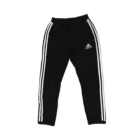 adidas Black Three Stripe Track Pants Men's Medium 76 cm Inseam 80 cm Waist Polyester