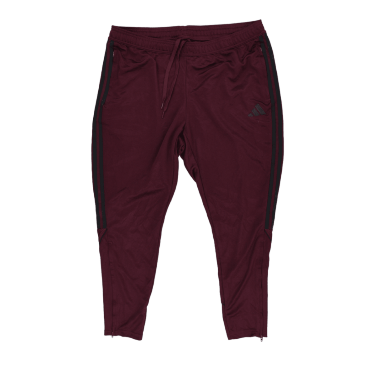 adidas Burgundy Track Joggers 1X Polyester Blend Men's Clothing