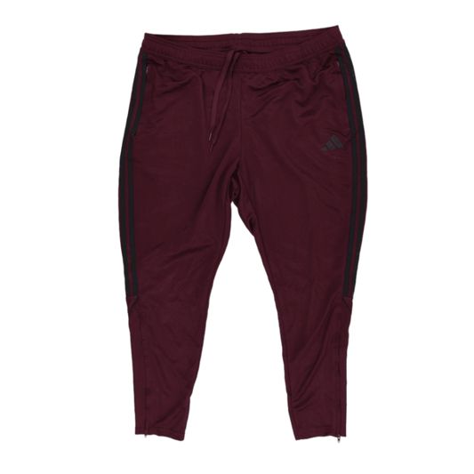 adidas Burgundy Track Joggers 1X Polyester Blend Men's Clothing