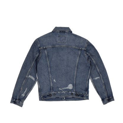 Levi's Vintage Blue Denim Jacket Medium 100 Percent Cotton Collared