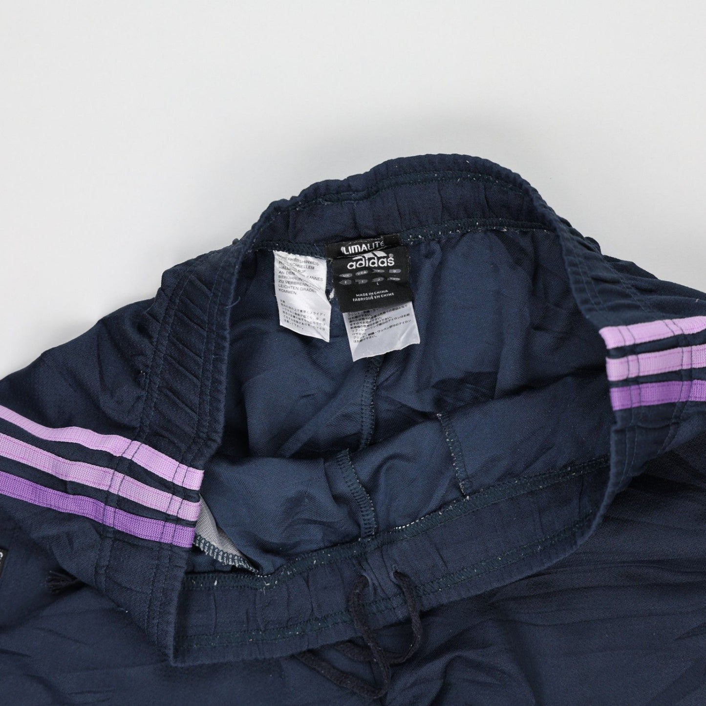 adidas Climalite Navy Track Bottoms Men's Medium 77cm Inseam 82cm Waist Polyester