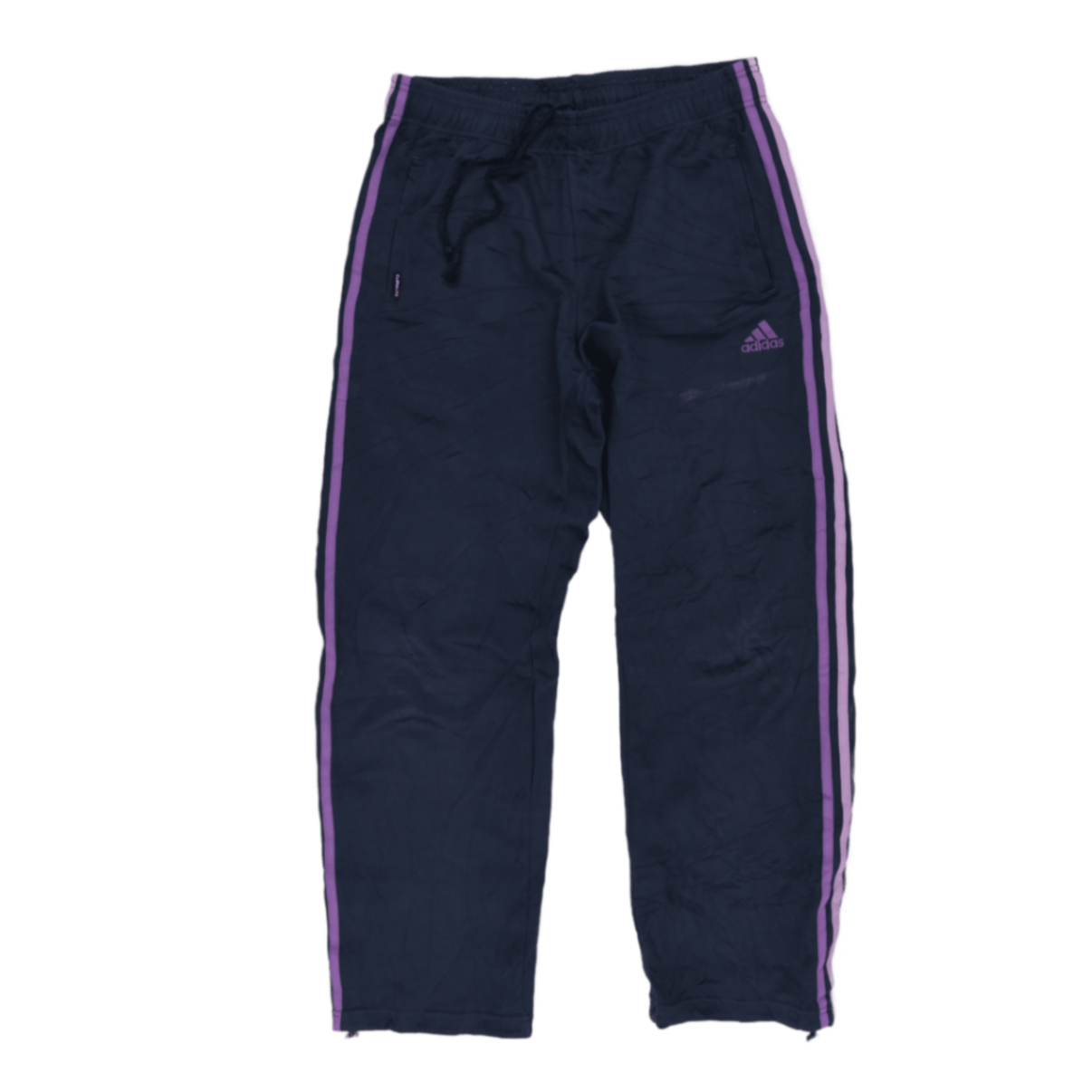adidas Climalite Navy Track Bottoms Men's Medium 77cm Inseam 82cm Waist Polyester