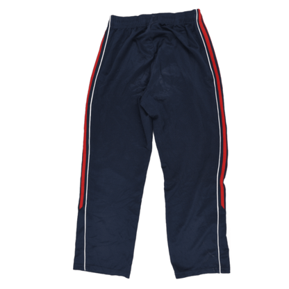 adidas Navy Blue Track Pants Large Polyester Mens 78cm Inseam 42cm Waist Used Very Good