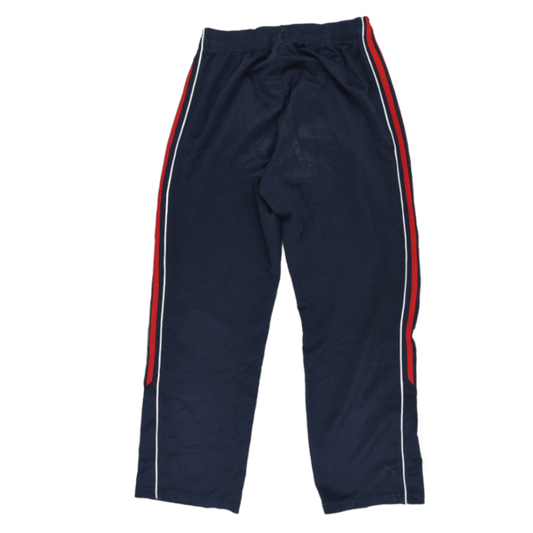 adidas Navy Blue Track Pants Large Polyester Mens 78cm Inseam 42cm Waist Used Very Good