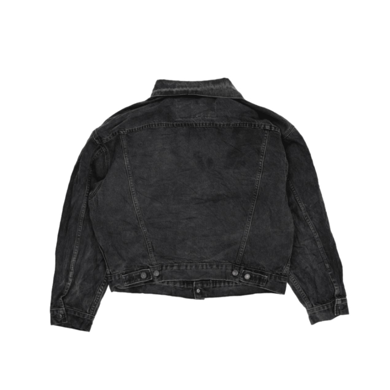Levi's Vintage Black Denim Trucker Jacket Large Cotton