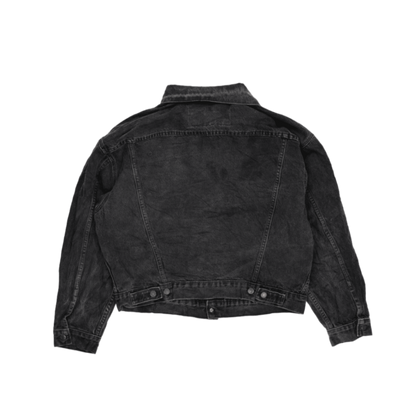 Levi's Vintage Black Denim Trucker Jacket Large Cotton