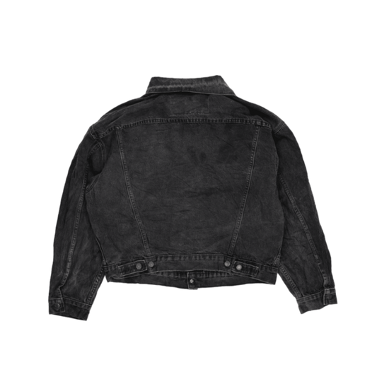 Levi's Vintage Black Denim Trucker Jacket Large Cotton