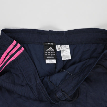 Adidas Climalite Navy Pink Three Stripes Track Trousers Women Size Medium Polyester