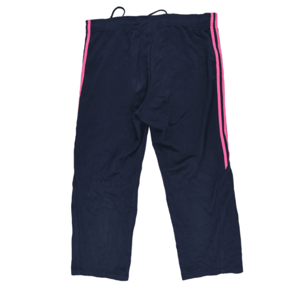 Adidas Climalite Navy Pink Three Stripes Track Trousers Women Size Medium Polyester