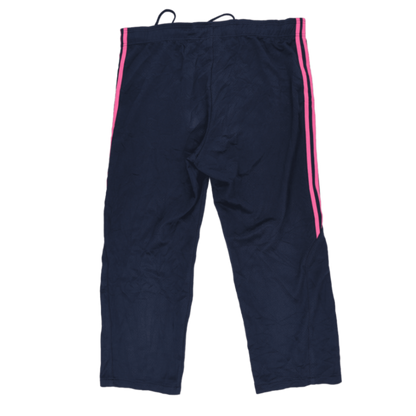 Adidas Climalite Navy Pink Three Stripes Track Trousers Women Size Medium Polyester