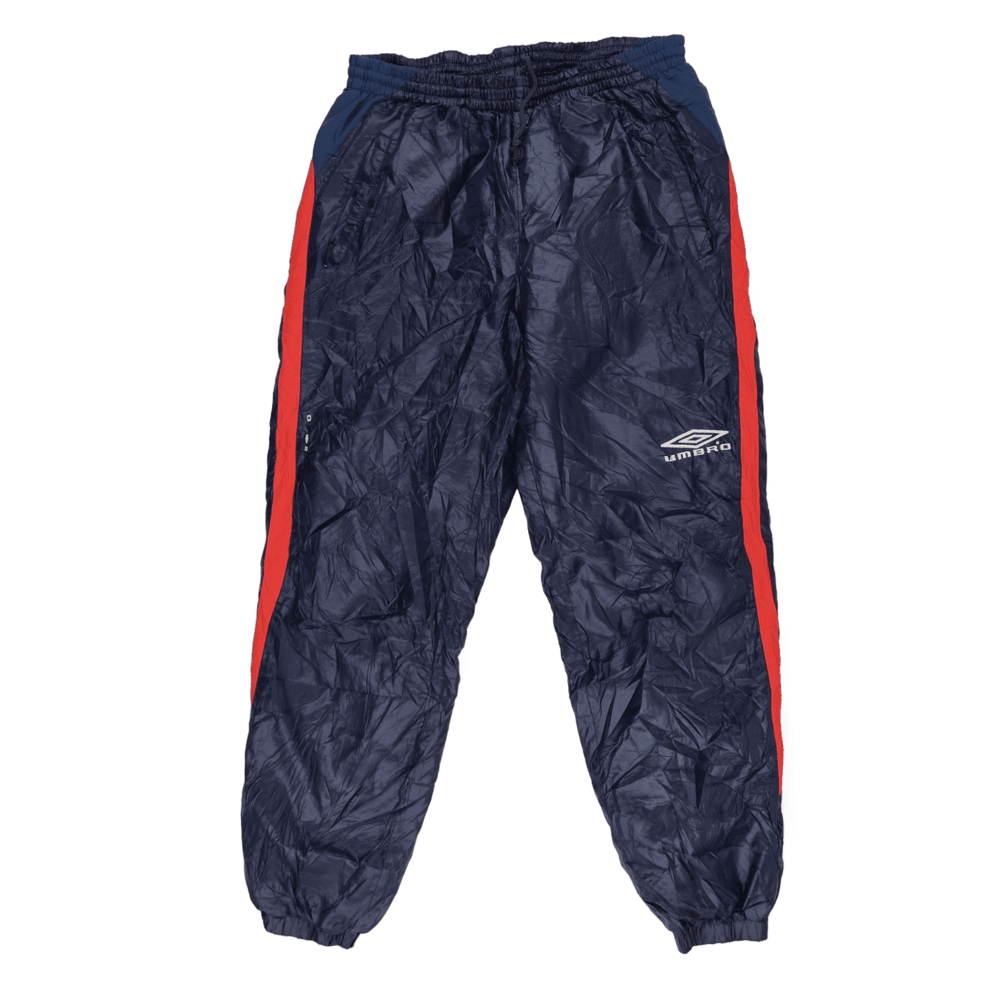 Umbro Vintage Navy Blue Red Panel Track Pants Large Nylon 90s Style
