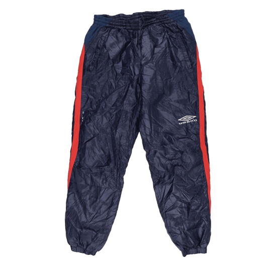 Umbro Vintage Navy Blue Red Panel Track Pants Large Nylon 90s Style