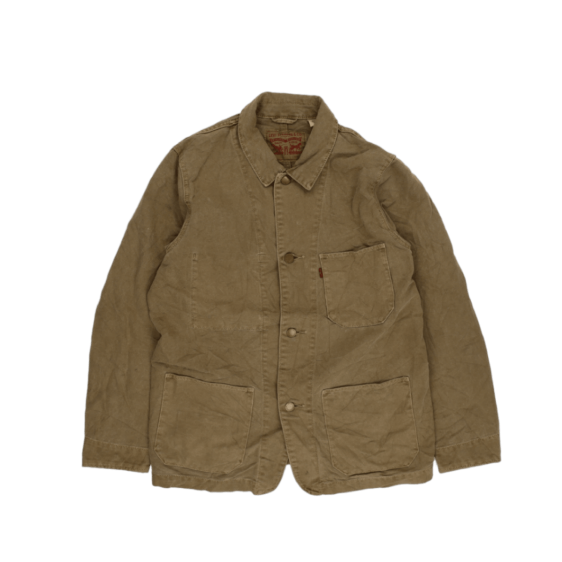 Levi's Vintage Workwear Chore Jacket Tan Large Cotton