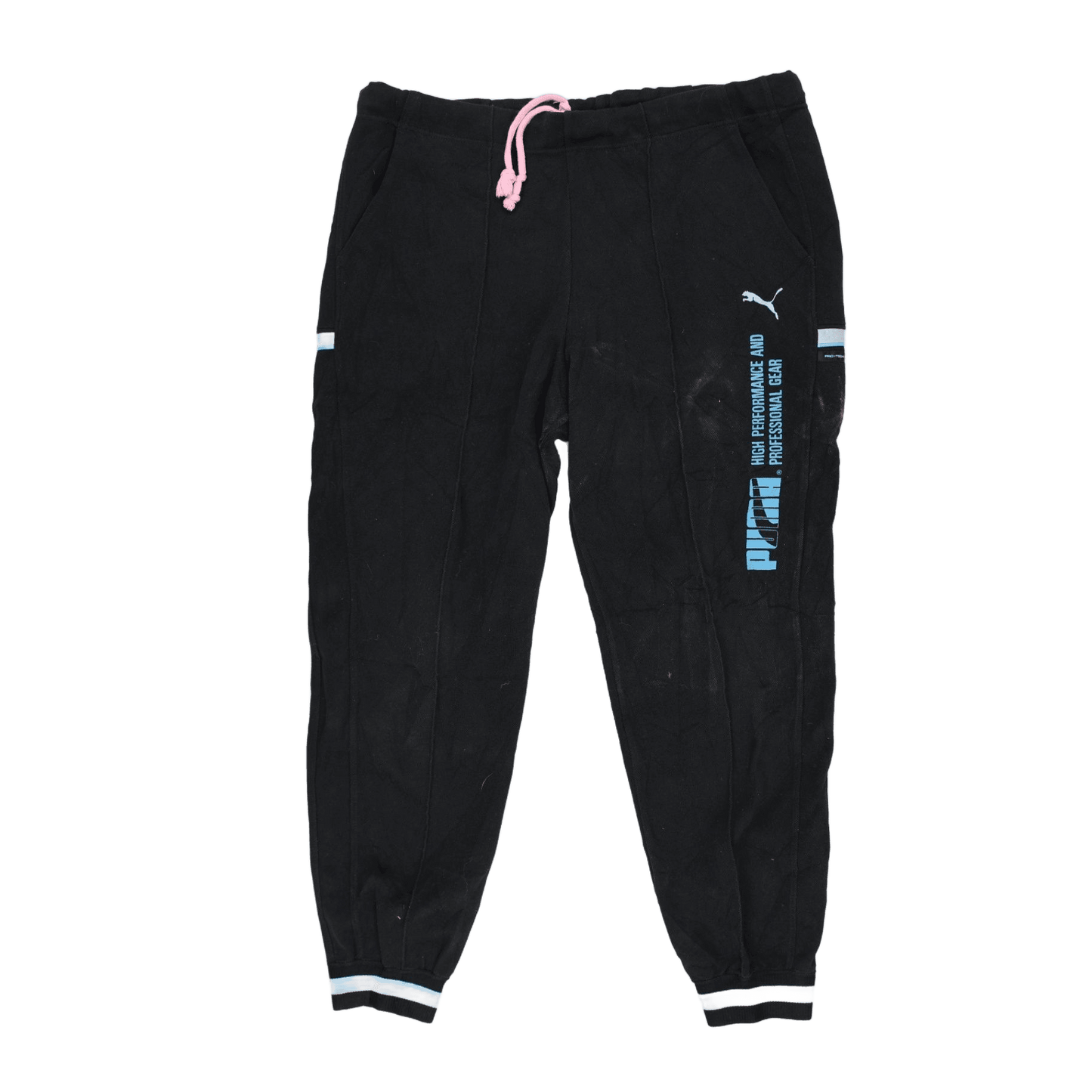 PUMA Pro-Tech4 Black Joggers Men Medium Polyester Blend 74 cm Inseam 36 cm Waist