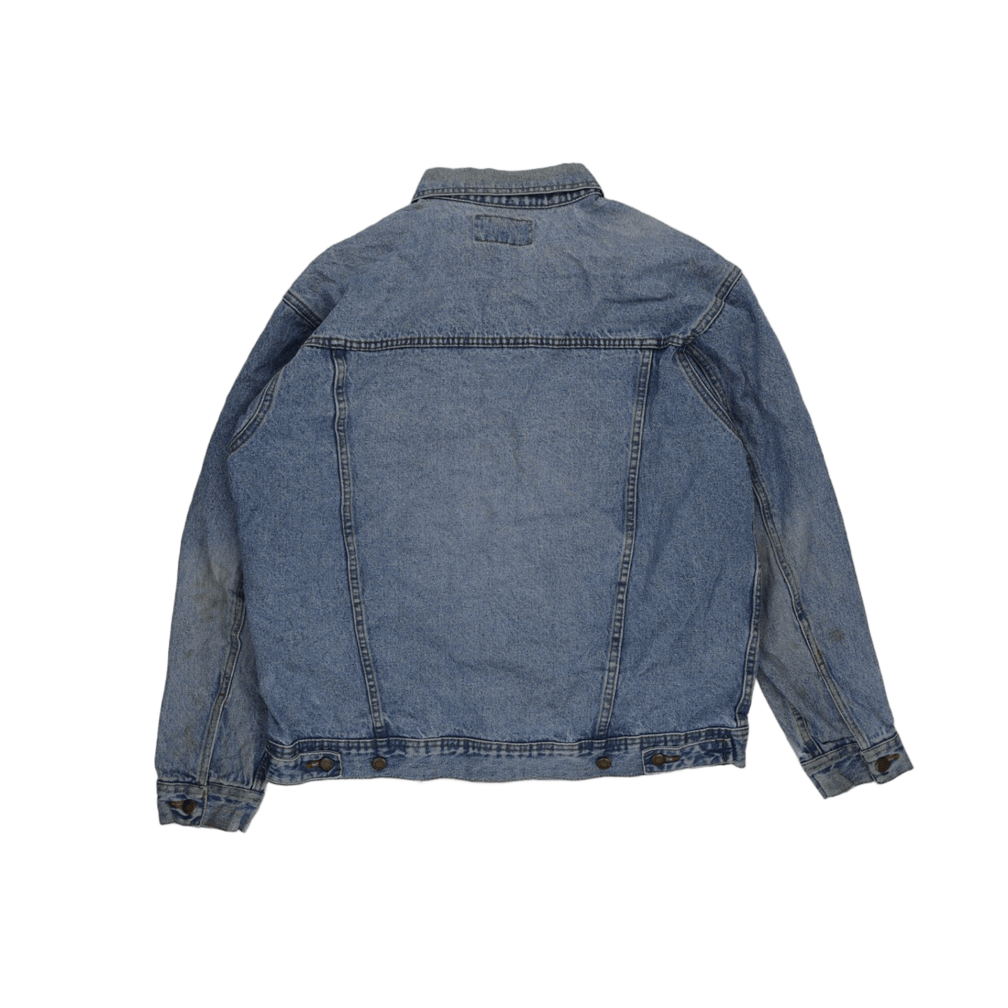 Wrangler Vintage Blue Denim Jacket Unisex Large Cotton 61 cm Pit to Pit 66 cm Collar to Hem 62 cm Sleeve Length