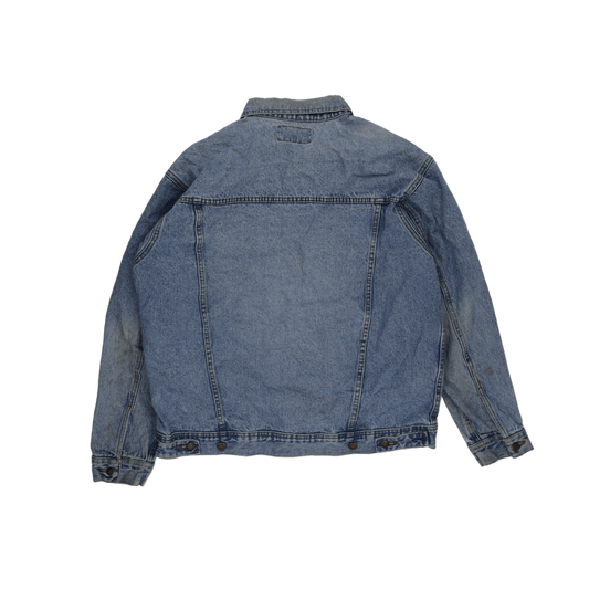 Wrangler Vintage Blue Denim Jacket Unisex Large Cotton 61 cm Pit to Pit 66 cm Collar to Hem 62 cm Sleeve Length