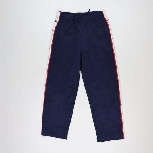 Kappa Navy Blue Track Pants Medium Polyester Vintage Mens Trousers 75 cm Inseam 84 cm Waist