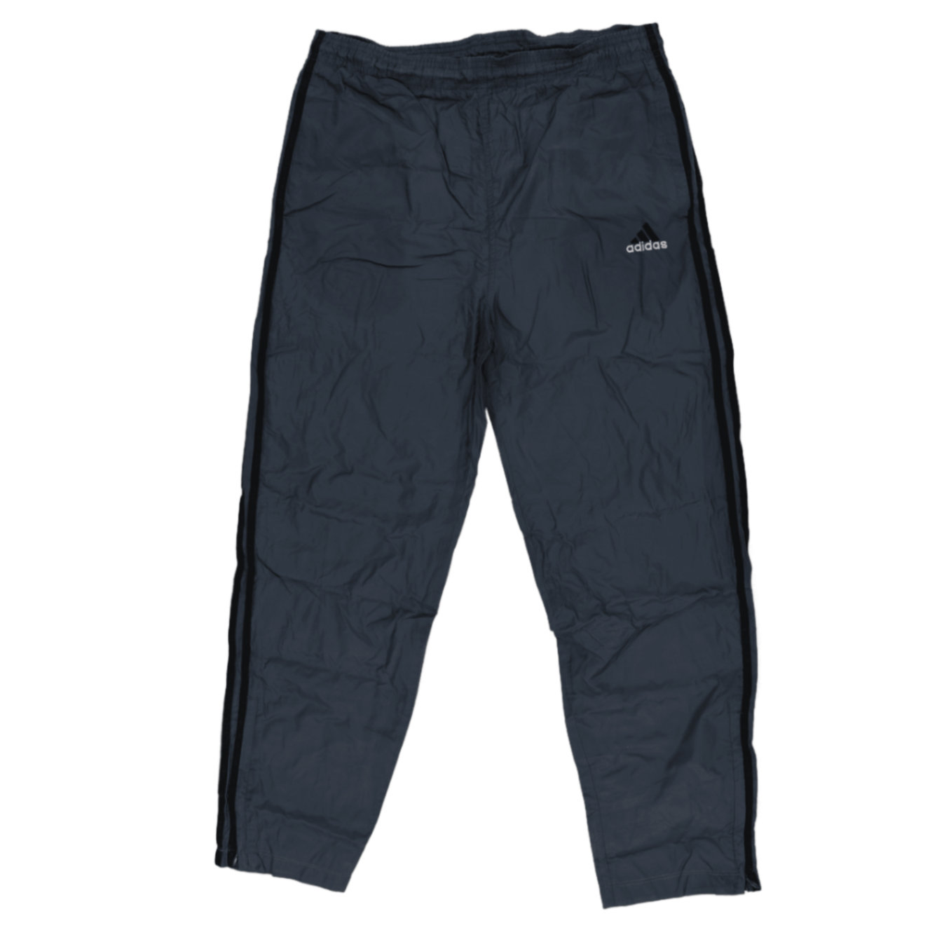 adidas Vintage Navy Blue Track Trousers Large 79cm Inseam Nylon