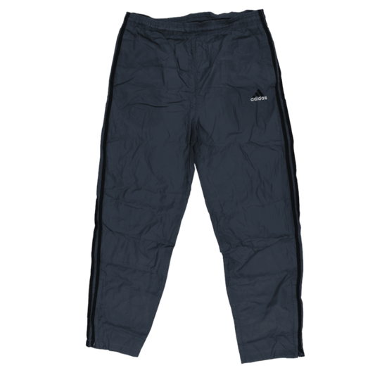 adidas Vintage Navy Blue Track Trousers Large 79cm Inseam Nylon