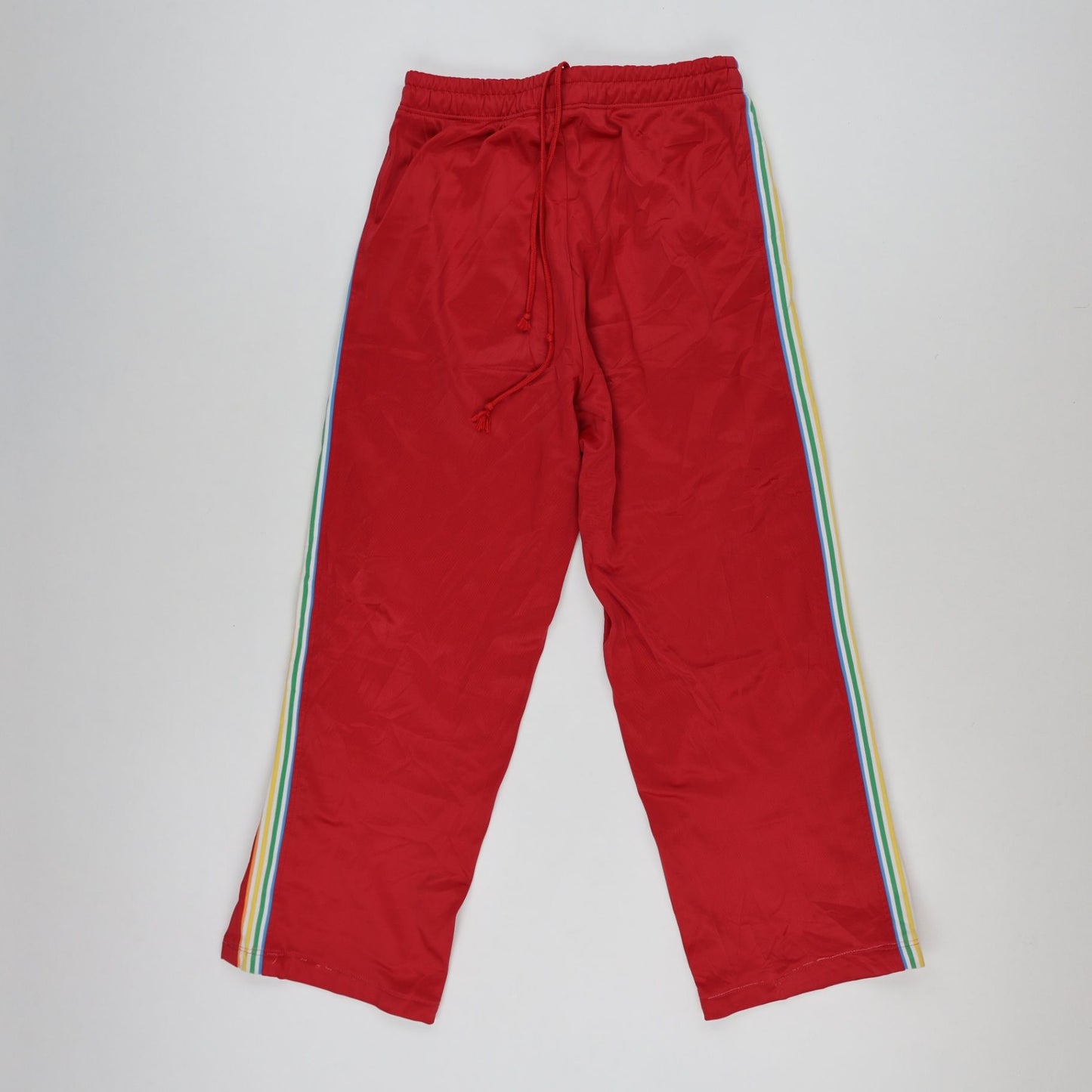Ellesse Red Rainbow Stripe Track Pants Mens Medium 77cm Inseam 40cm Waist Polyester
