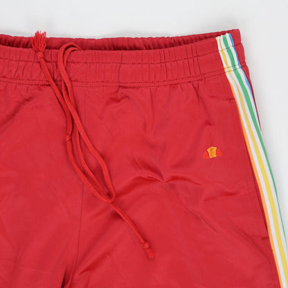 Ellesse Red Rainbow Stripe Track Pants Mens Medium 77cm Inseam 40cm Waist Polyester