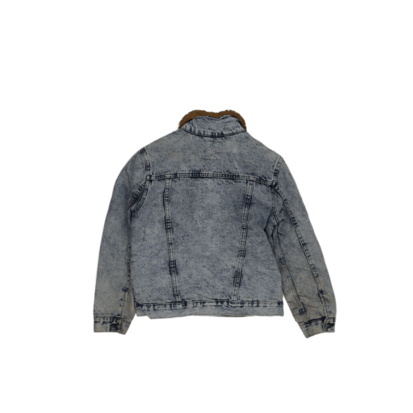 Levi's Sherpa Lined Denim Jacket Acid Wash Blue Medium Cotton Polyester