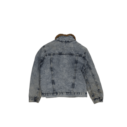 Levi's Sherpa Lined Denim Jacket Acid Wash Blue Medium Cotton Polyester
