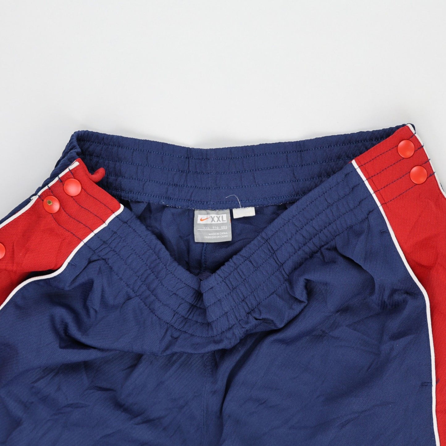 Nike Vintage Tearaway Track Pants Navy Blue Red XXL 80 cm Polyester Blend