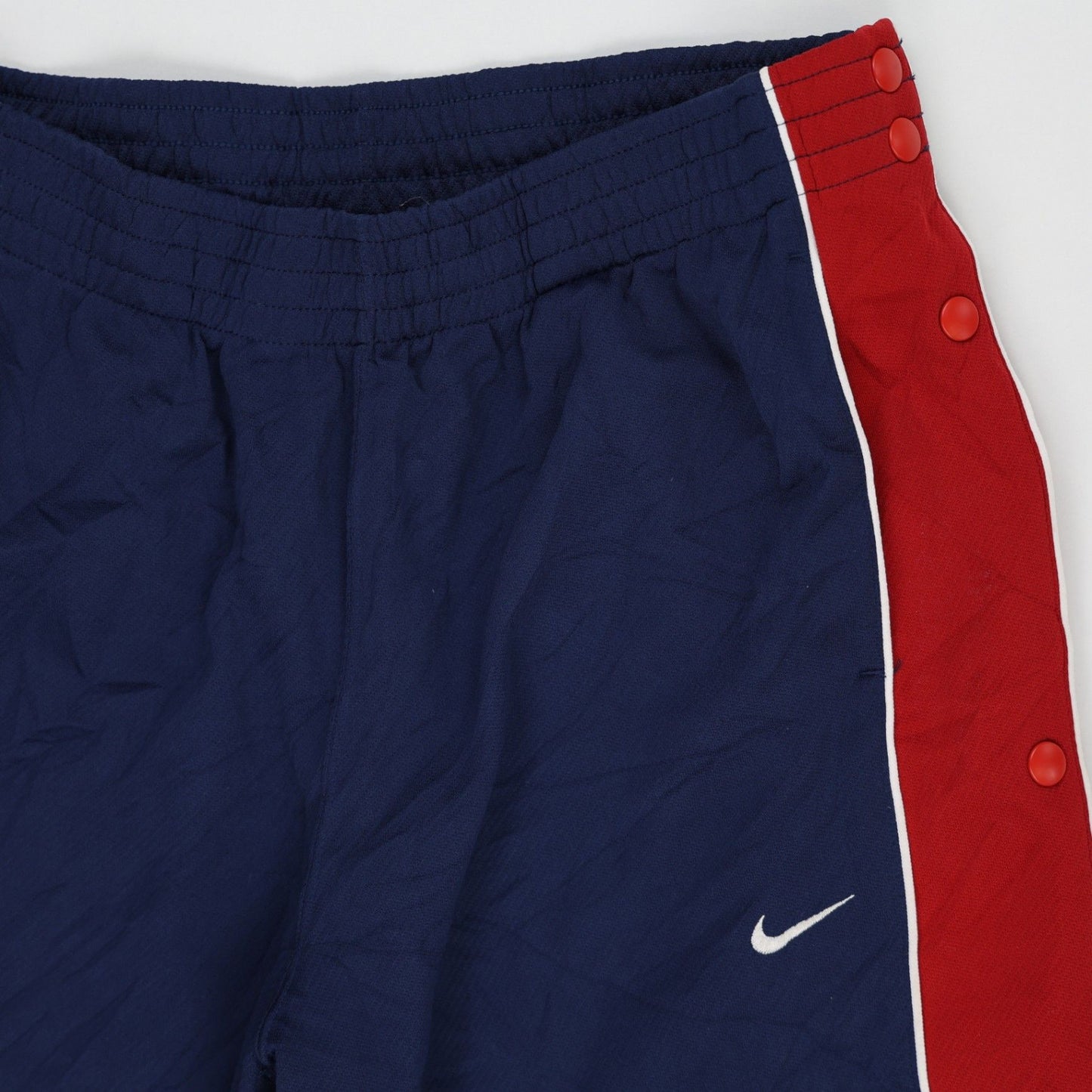Nike Vintage Tearaway Track Pants Navy Blue Red XXL 80 cm Polyester Blend