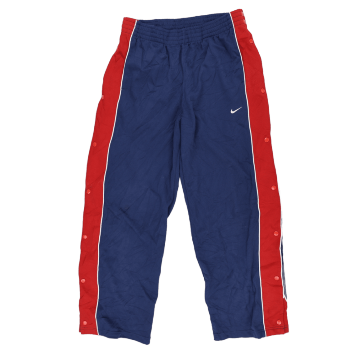 Nike Vintage Tearaway Track Pants Navy Blue Red XXL 80 cm Polyester Blend
