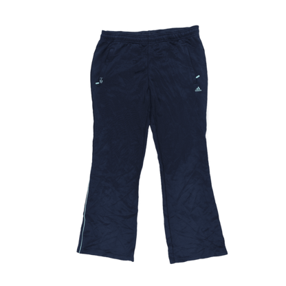 Adidas Navy Blue Track Pants Large Polyester Men's Trousers 78 cm Inseam