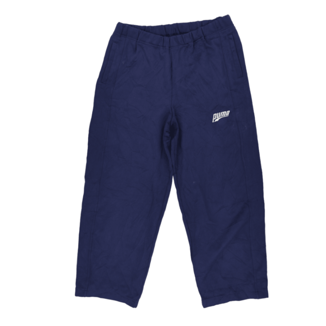 PUMA Navy Blue Vintage Track Pants Men's Size M 33in Waist 75cm Inseam Polyester Blend
